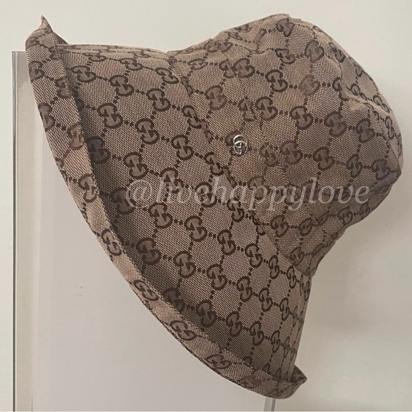 Beige Monogram Wide-Brim Hat - Picture 4 of 8